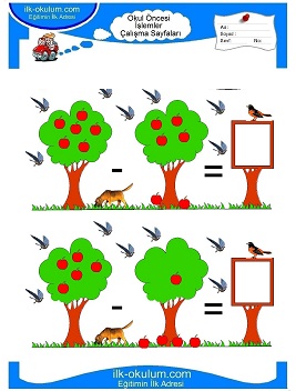 Çocuklar İçin toplam işlemi yaprak testleri 